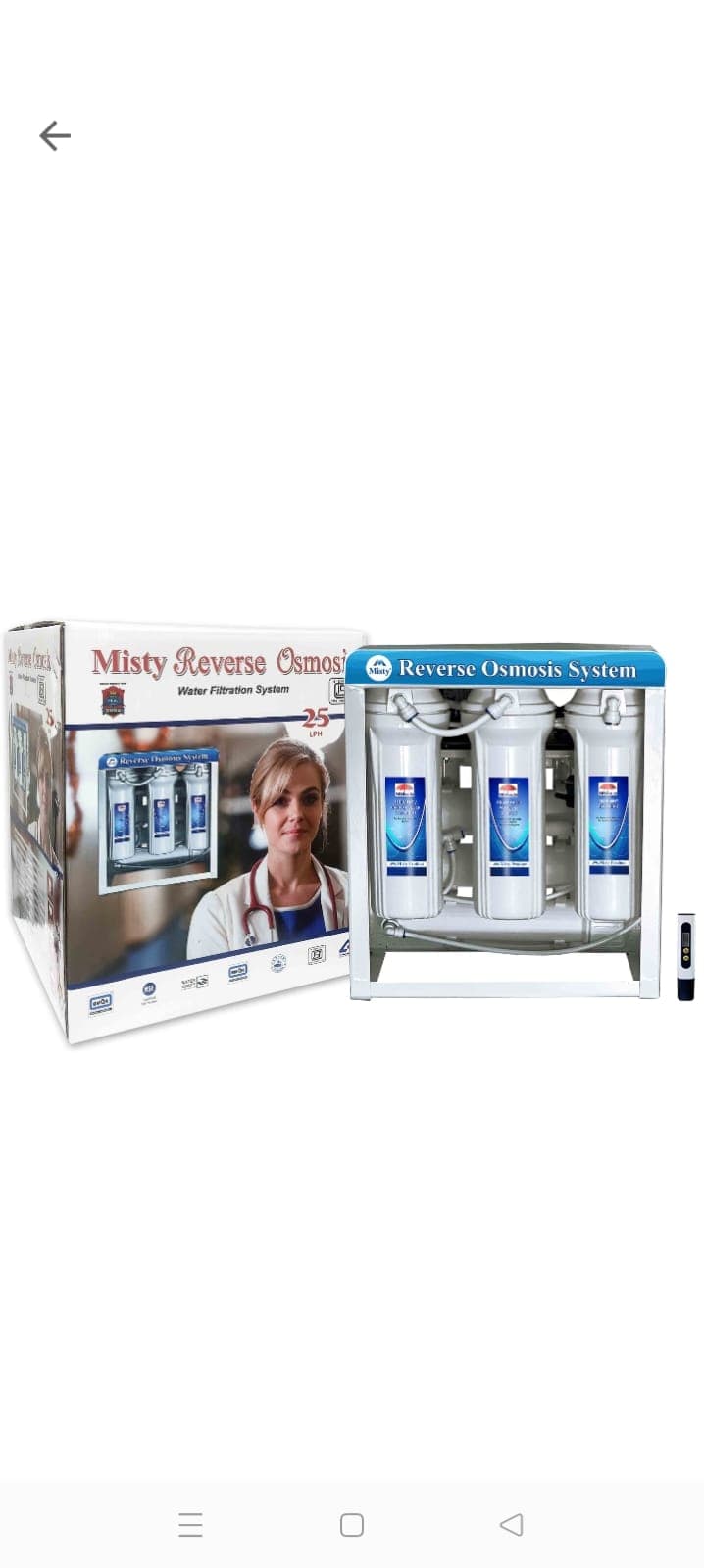 Misty Skid 25 LPH domestic RO water purifier