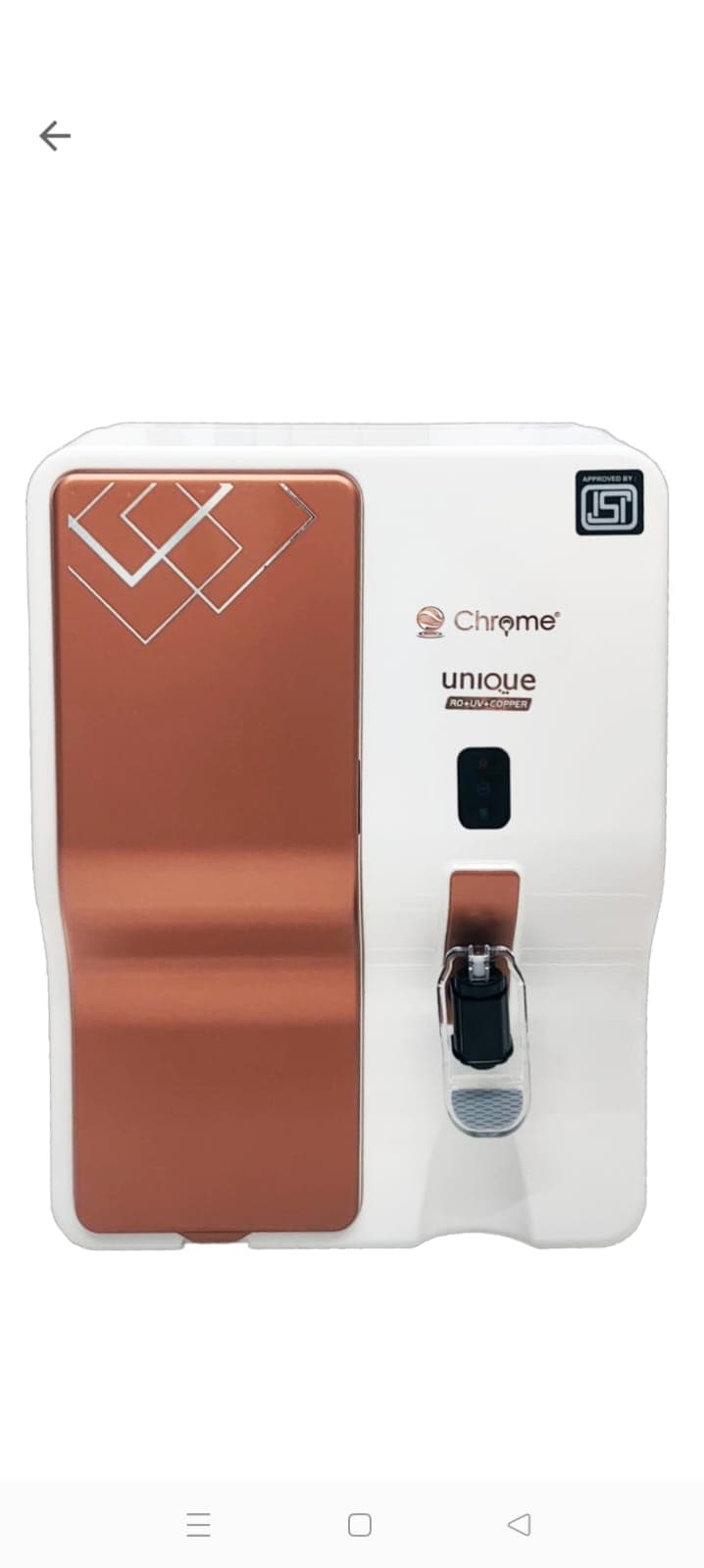 Chrome Uhique domestic RO water purifier